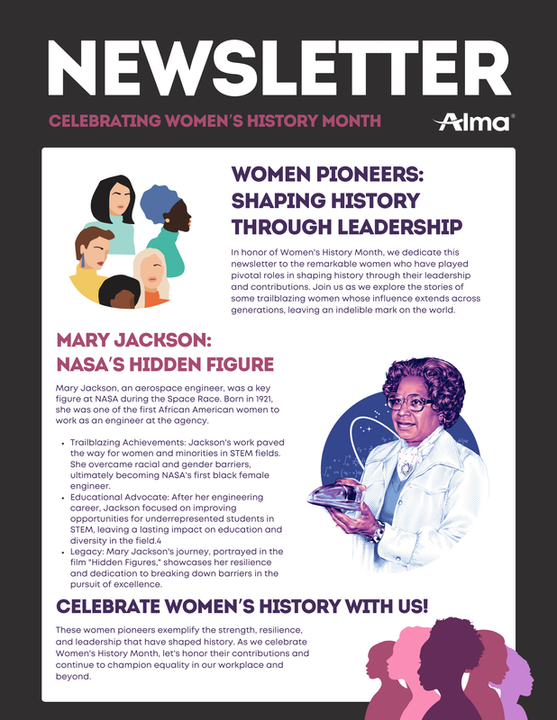 Alma Women's History newsletter