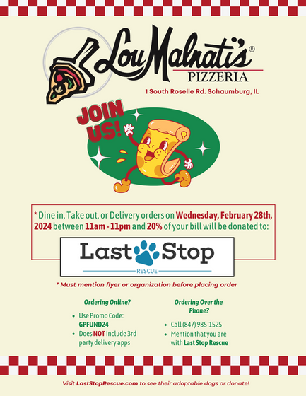 Lou Malnati's x Last Stop fundraiser