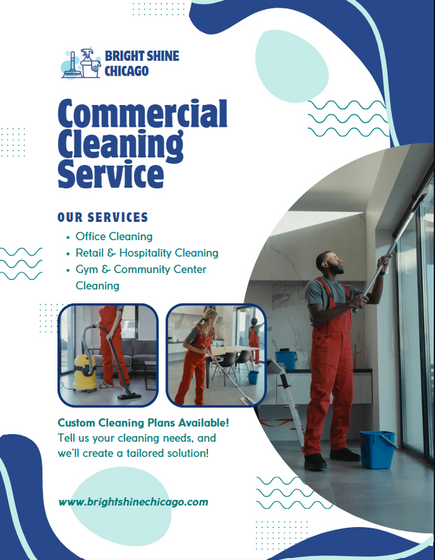 BrightShine cleaning service flyer